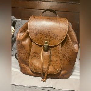 Patricia Nash Casape signature leather map backpack!